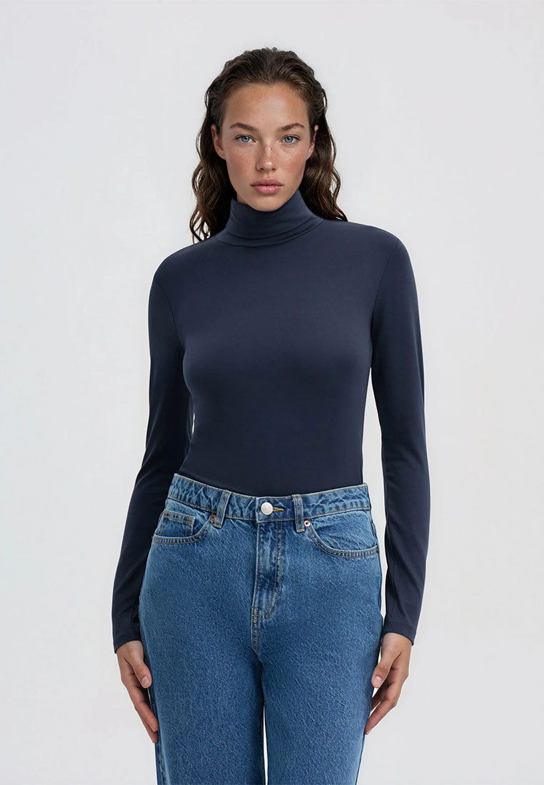 Women's High-neck Long-sleeved T-shirt