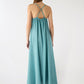 Women's V-Neck Crisscross Back Maxi Dress