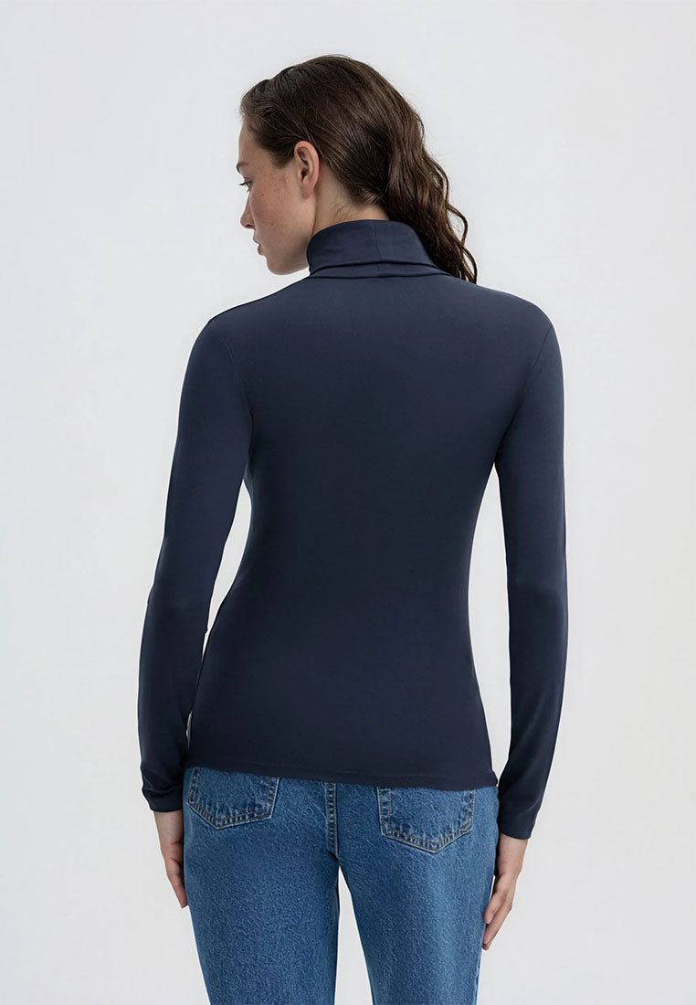 Women's High-neck Long-sleeved T-shirt