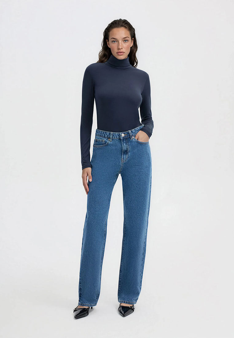 Women's High-neck Long-sleeved T-shirt
