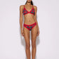 Women's Pack of bras and briefs with tartan print