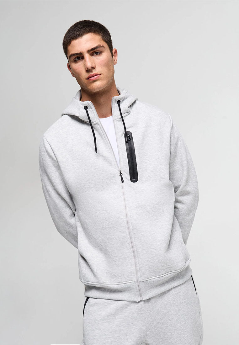 Men's sweatshirt with zip and hood