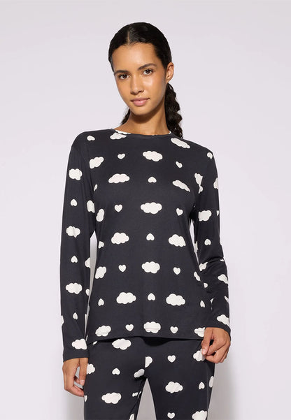 Women's Pyjama set with long-sleeve T-shirt and long trousers