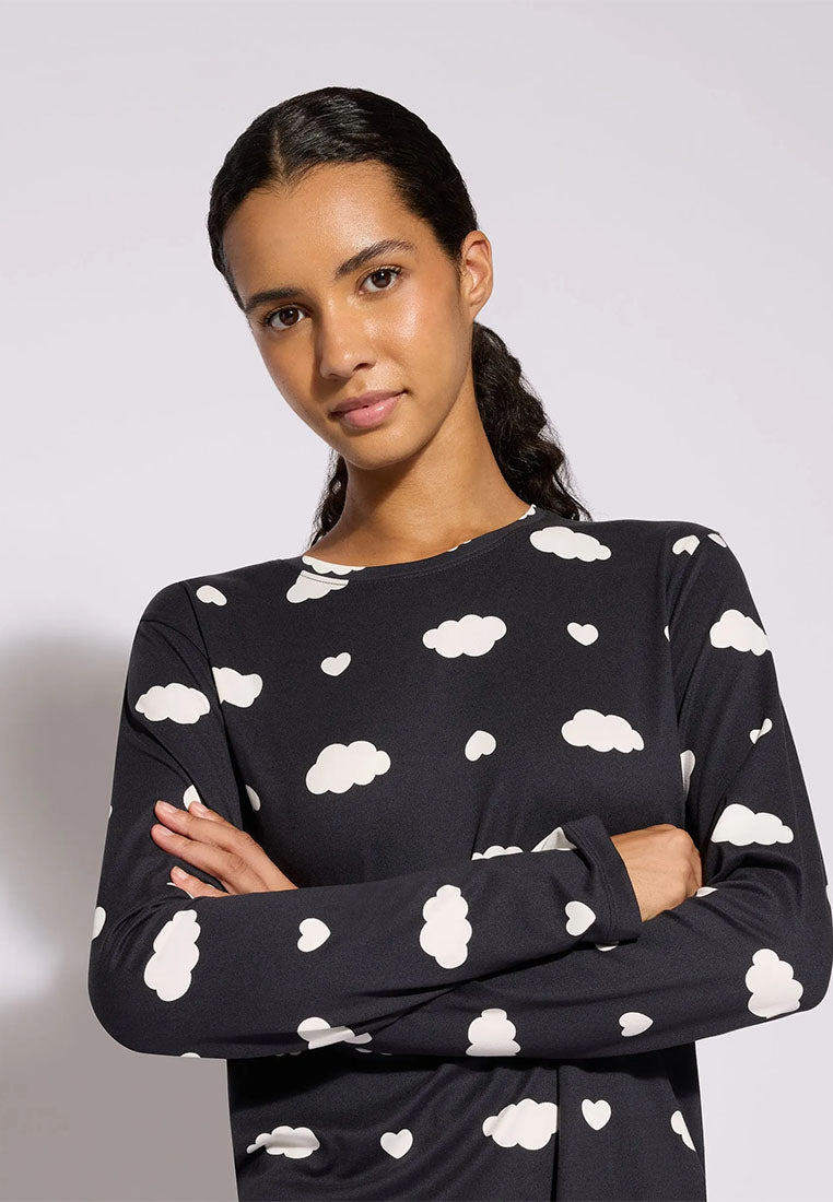 Women's Pyjama set with long-sleeve T-shirt and long trousers