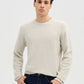 Men's Crewneck sweater with Wavy Stitch