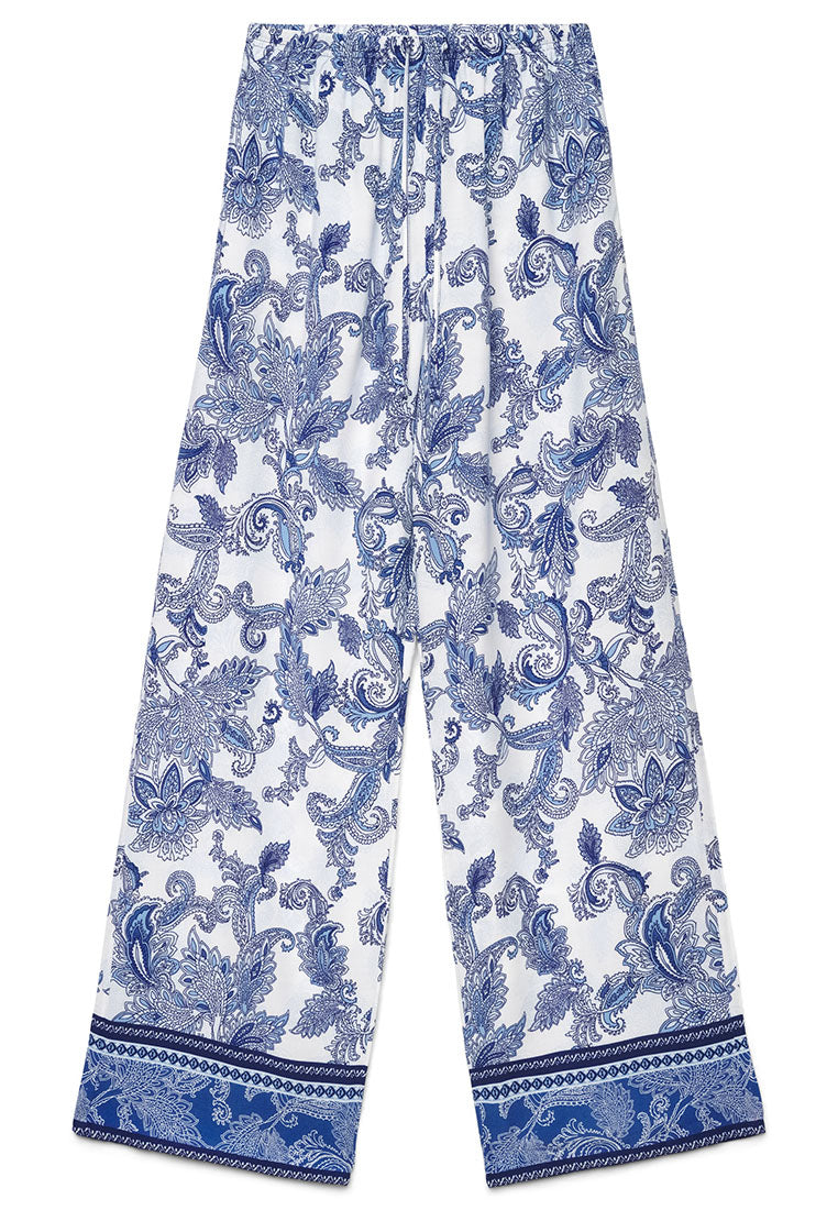 Women's Paisley Wide-leg Trousers