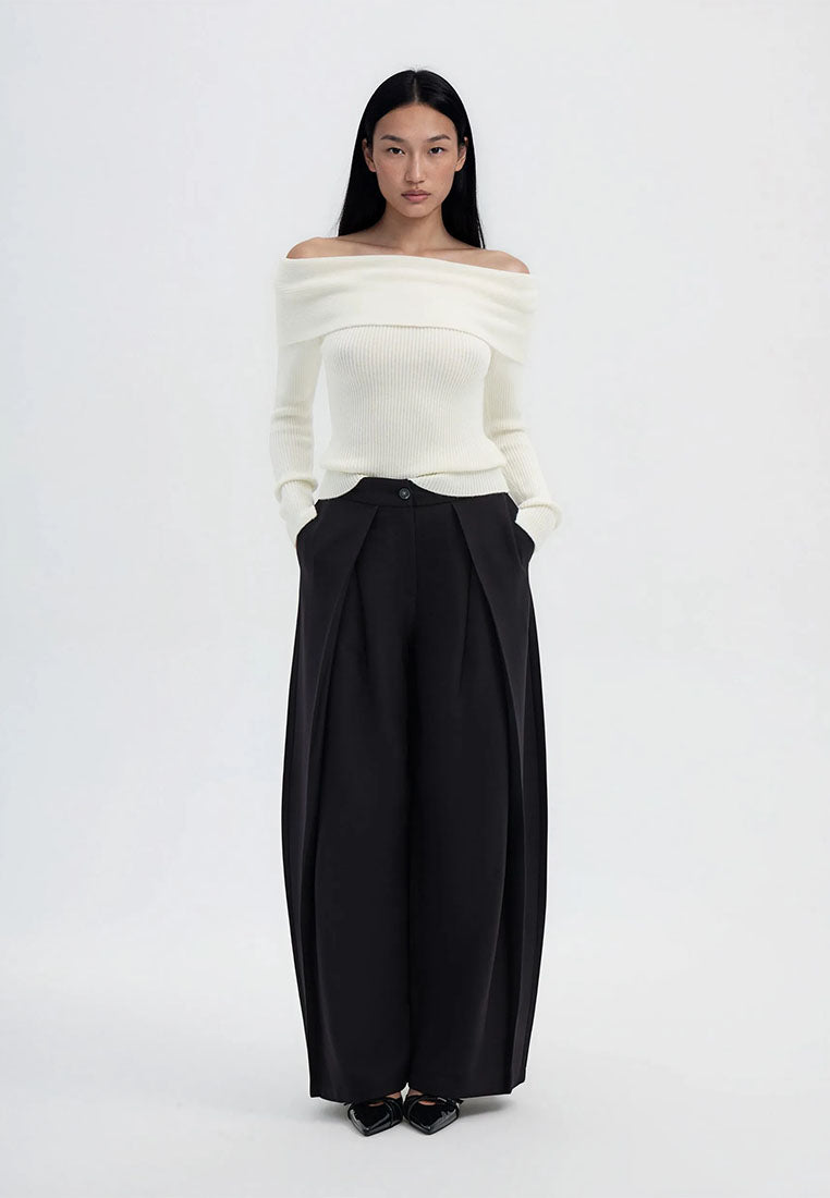 Women's Wide-leg trousers with double pleats