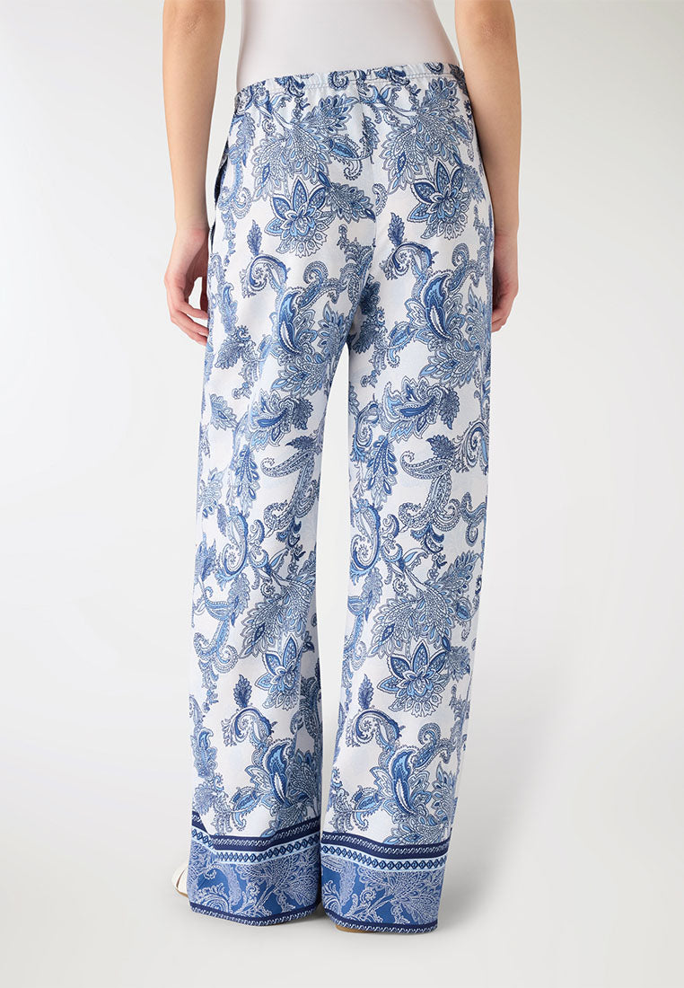 Women's Paisley Wide-leg Trousers