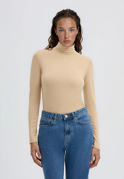 Women's High-neck Long-sleeved T-shirt