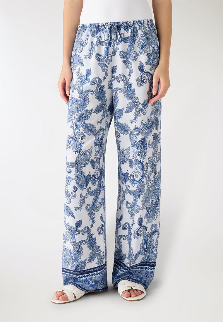 Women's Paisley Wide-leg Trousers
