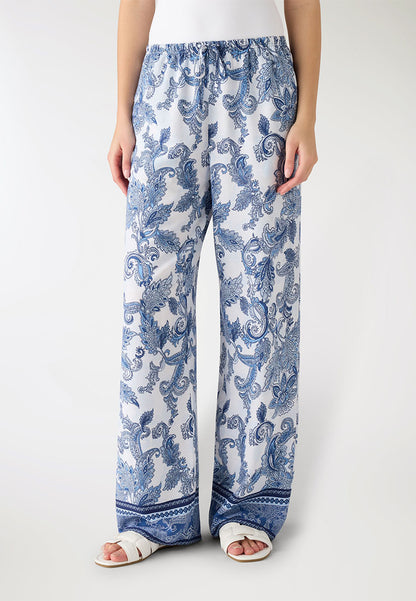 Women's Paisley Wide-leg Trousers