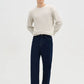 Men's Crewneck sweater with Wavy Stitch