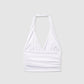 Women's Halter deep V-Neck Crop Top