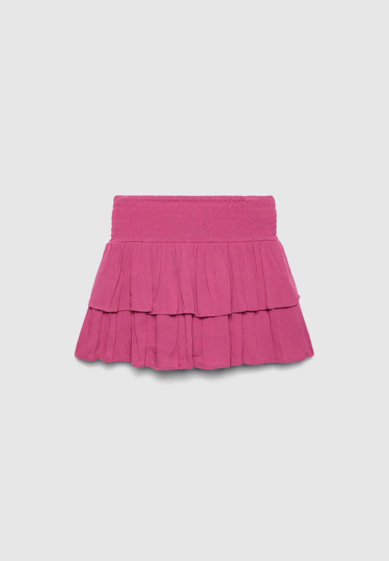 Women's Smocked Waist Mini Skirt