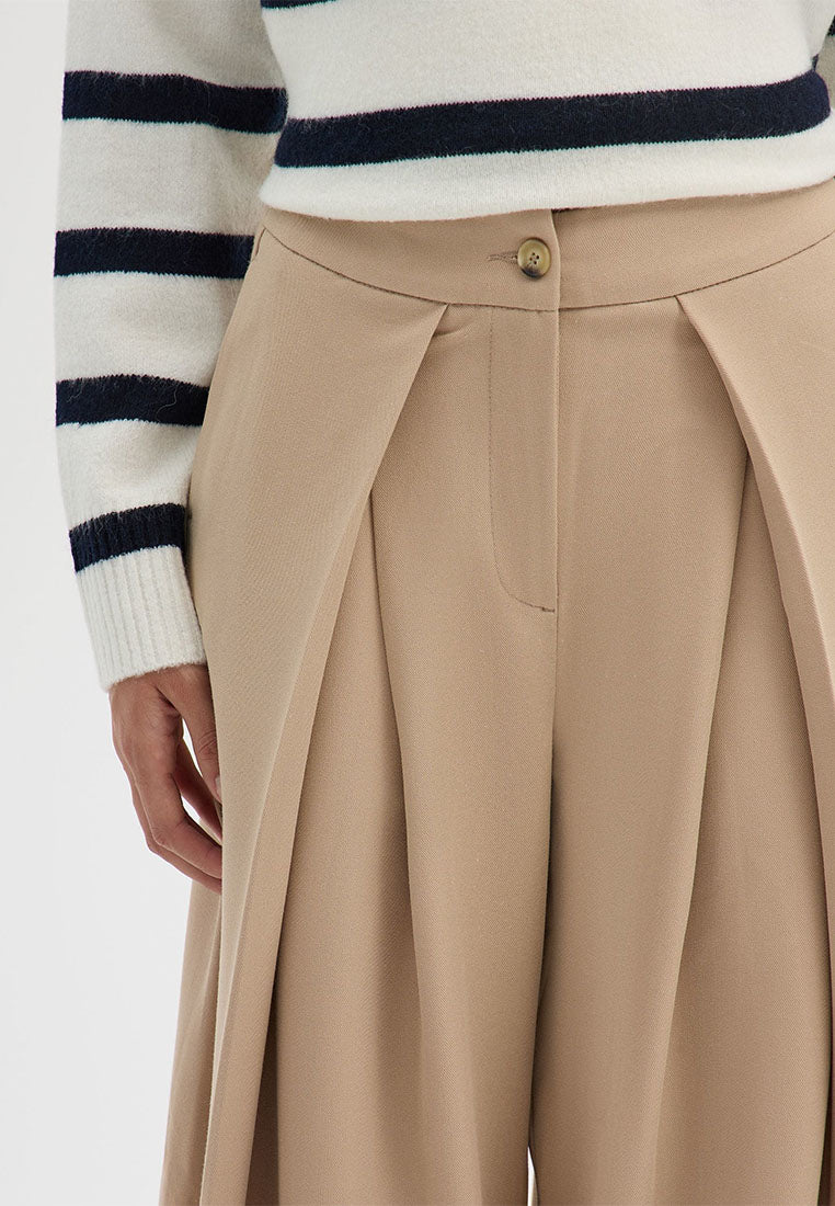 Women's Wide-leg trousers with double pleats
