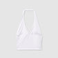 Women's Halter deep V-Neck Crop Top