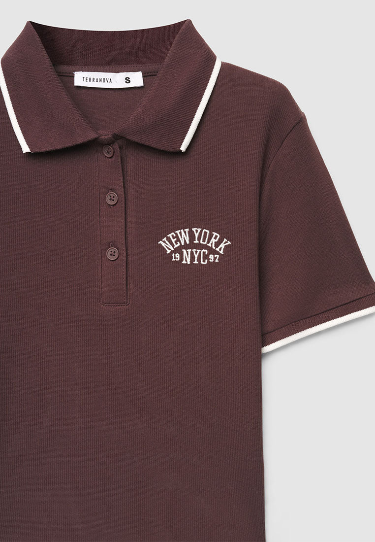 Women's New York Collegiate Knit Polo Shirt