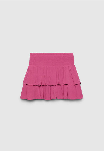 Women's Smocked Waist Mini Skirt