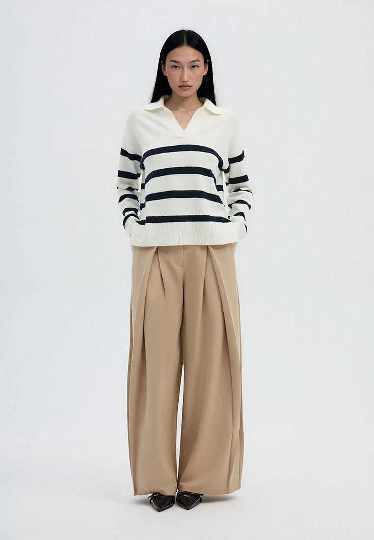 Women's Wide-leg trousers with double pleats