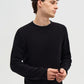 Men's Crewneck sweater with Wavy Stitch