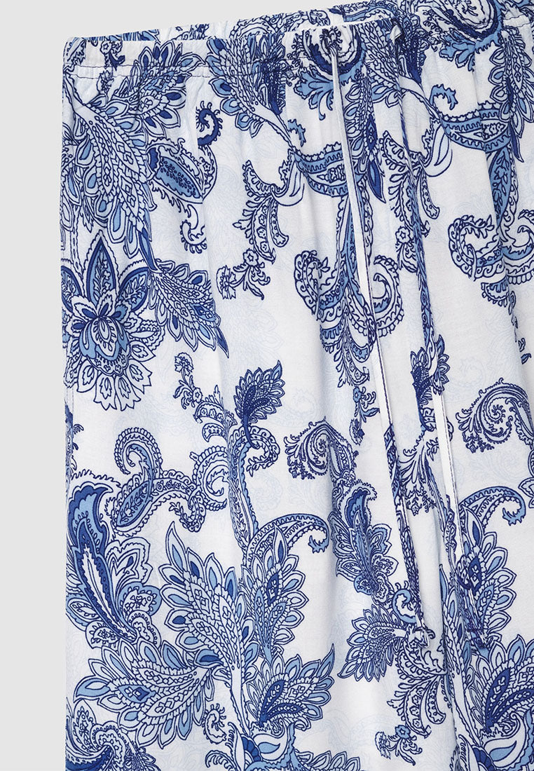 Women's Paisley Wide-leg Trousers