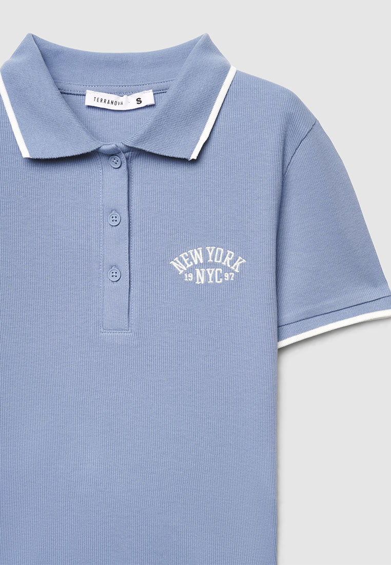 Women's New York Collegiate Knit Polo Shirt
