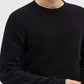 Men's Crewneck sweater with Wavy Stitch