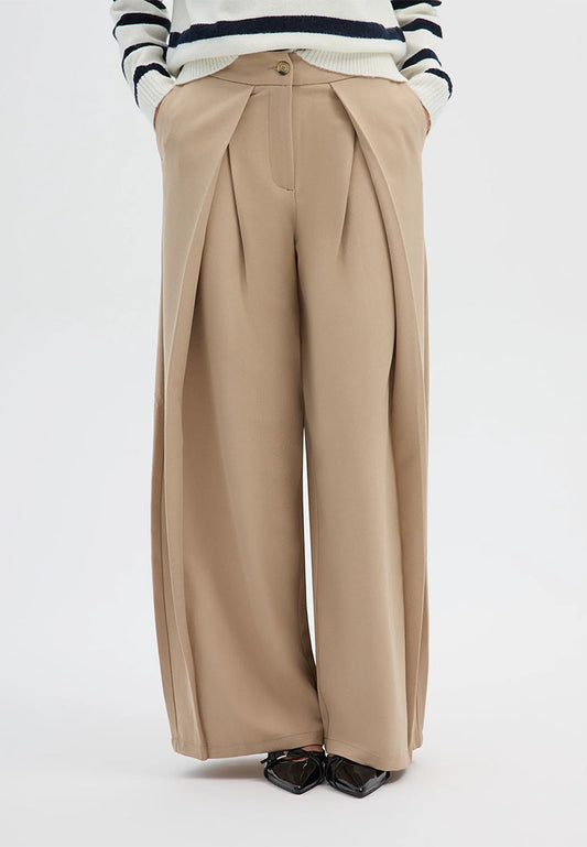 Women's Wide-leg trousers with double pleats