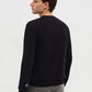 Men's Crewneck sweater with Wavy Stitch