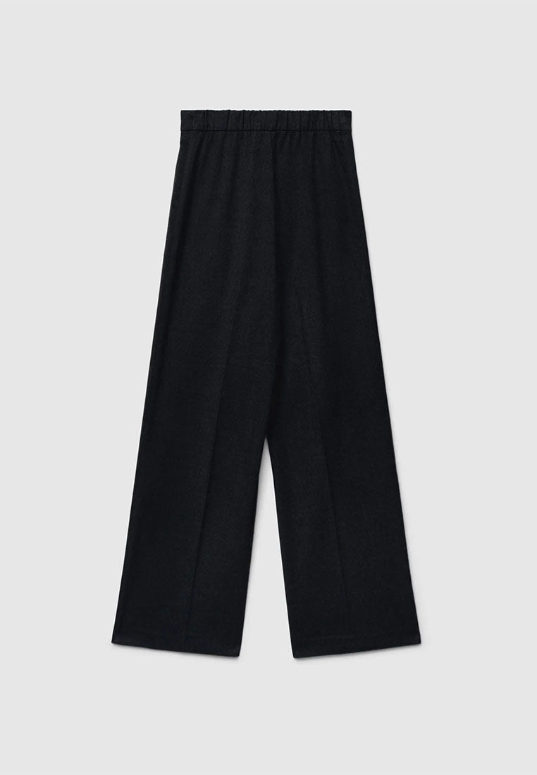 Women's Wide leg mélange-effect trousers