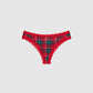 Women's Pack of bras and briefs with tartan print