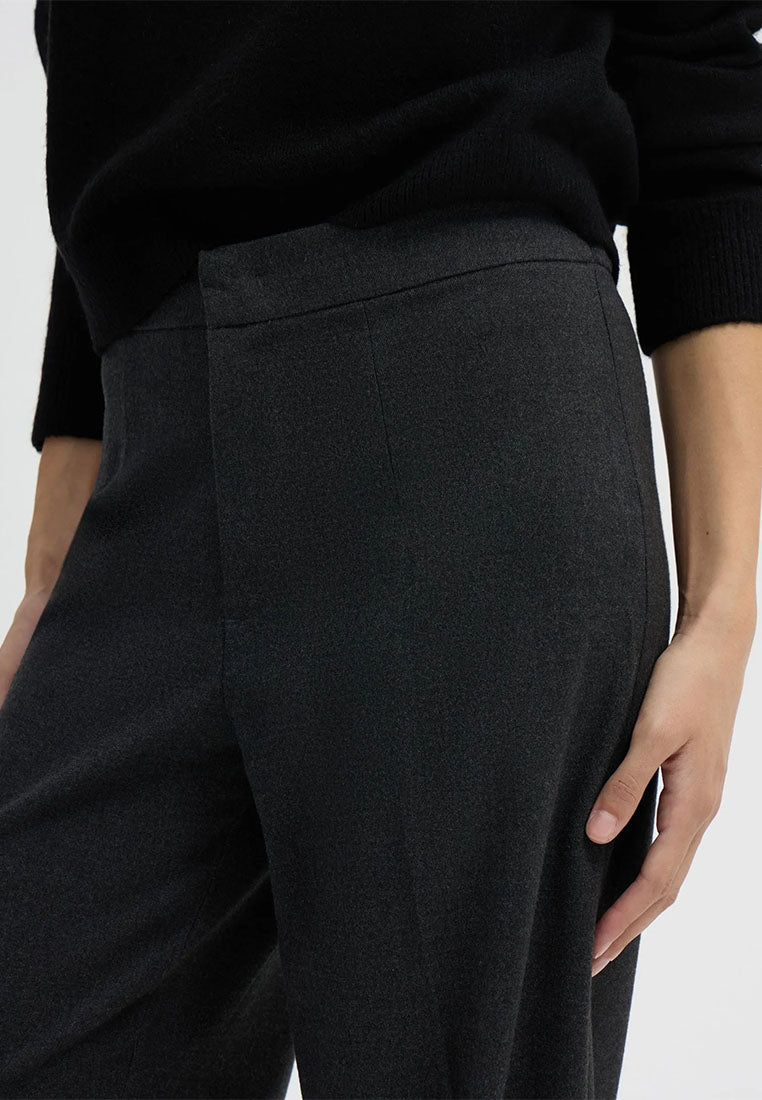 Women's Wide leg mélange-effect trousers