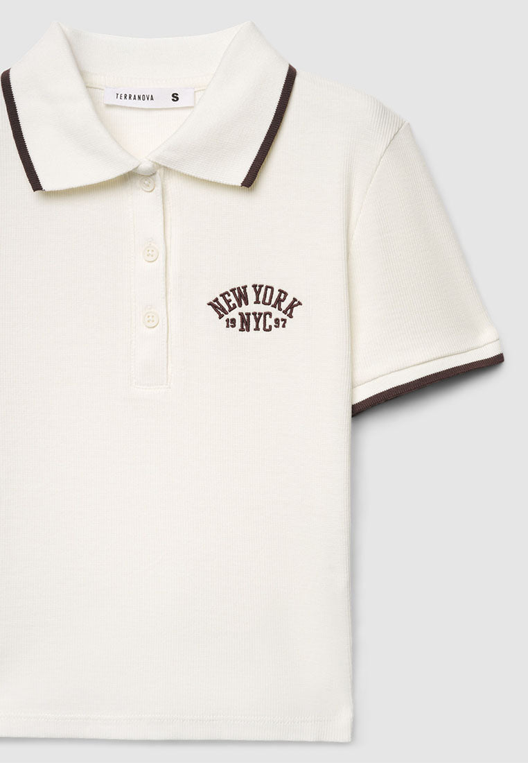 Women's New York Collegiate Knit Polo Shirt