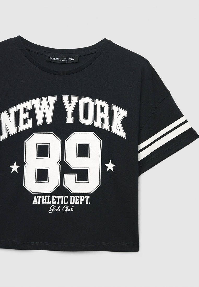 Kids Girls Short-sleeved T-shirt