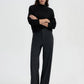 Women's Wide leg mélange-effect trousers