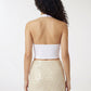 Women's Halter deep V-Neck Crop Top