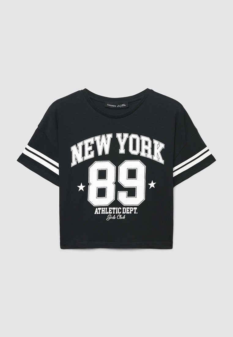 Kids Girls Short-sleeved T-shirt