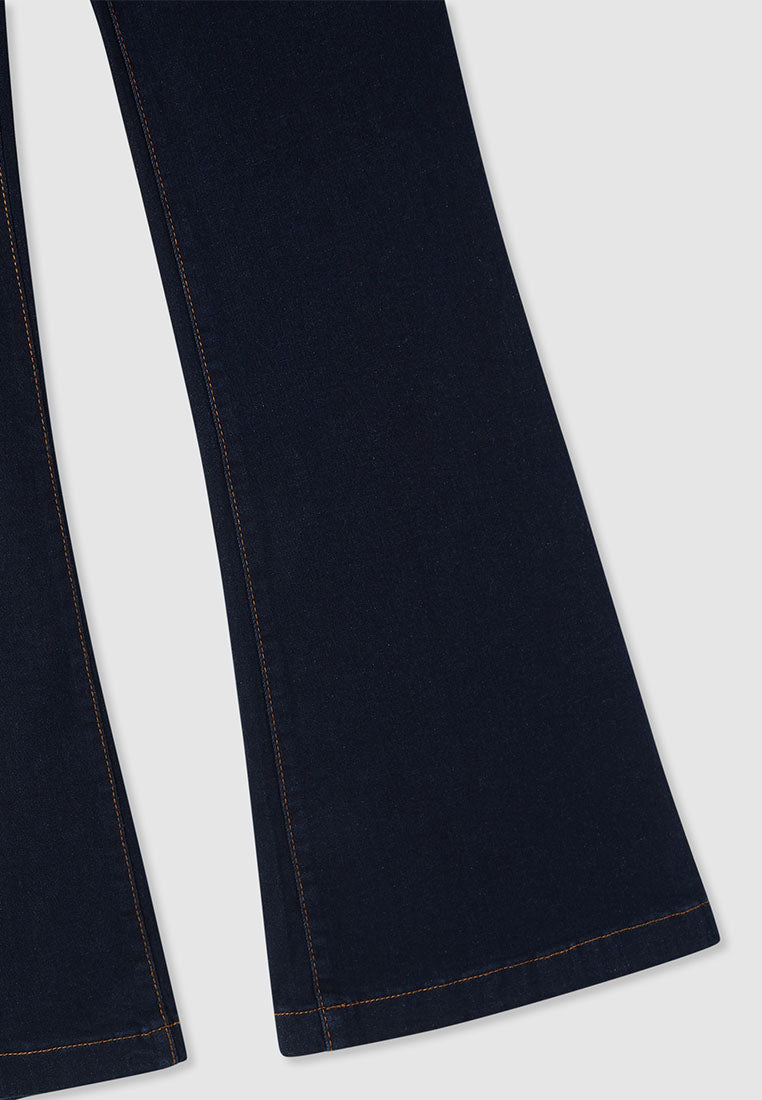Women's Flared jeans with decorative buttons