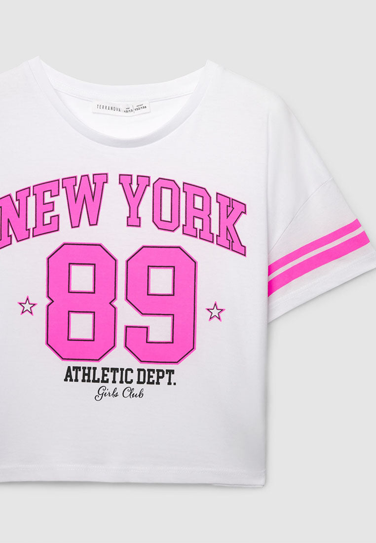 Kids Girls Short-sleeved T-shirt