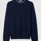 Men's Crewneck sweater with Wavy Stitch