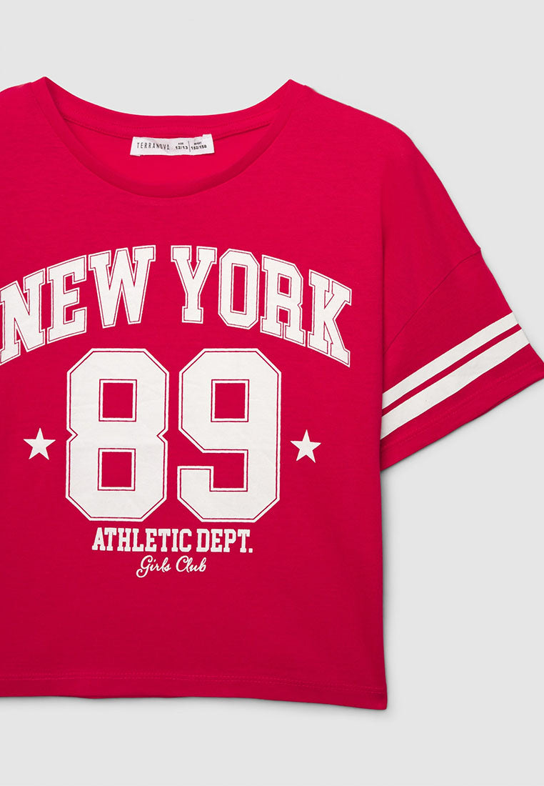 Kids Girls Short-sleeved T-shirt