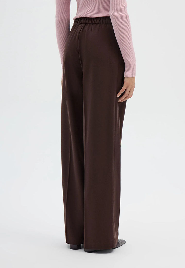 Women's Wide leg mélange-effect trousers