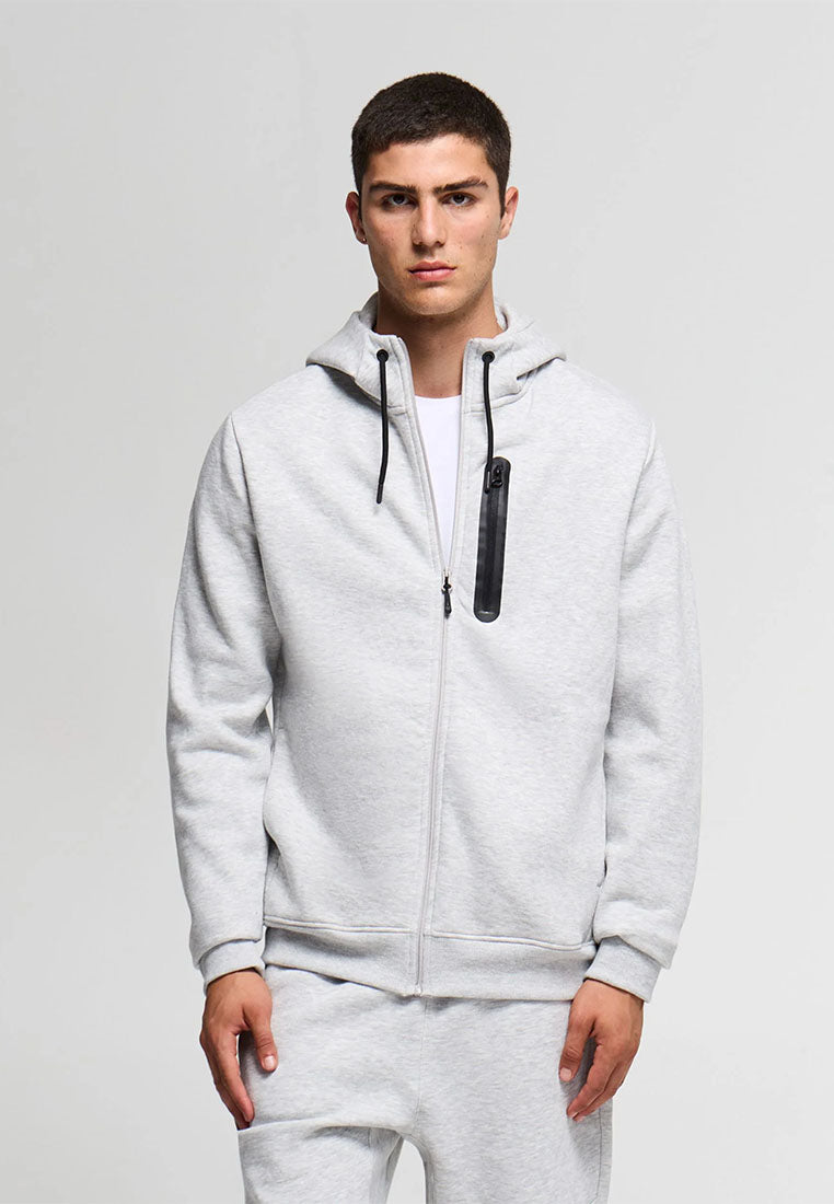 Men's sweatshirt with zip and hood
