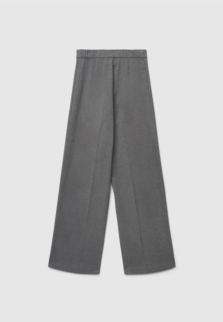 Women's Wide leg mélange-effect trousers