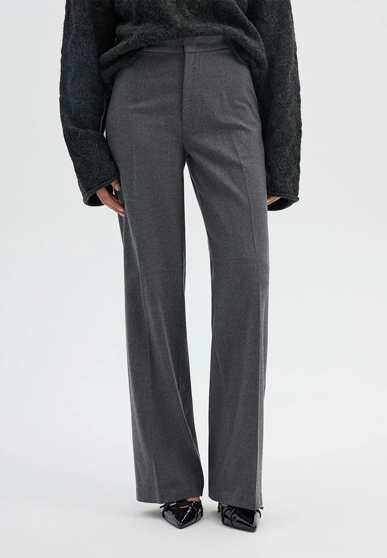 Women's Wide leg mélange-effect trousers