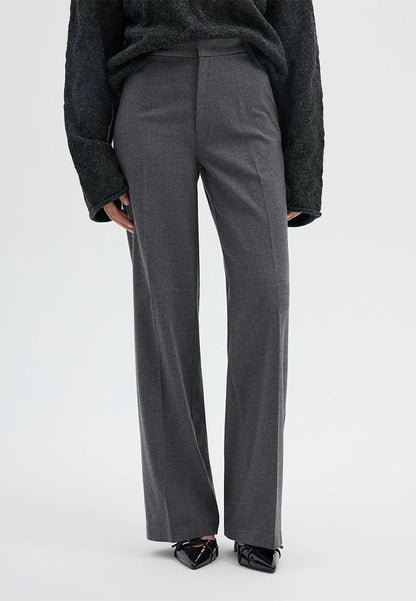 Women's Wide leg mélange-effect trousers