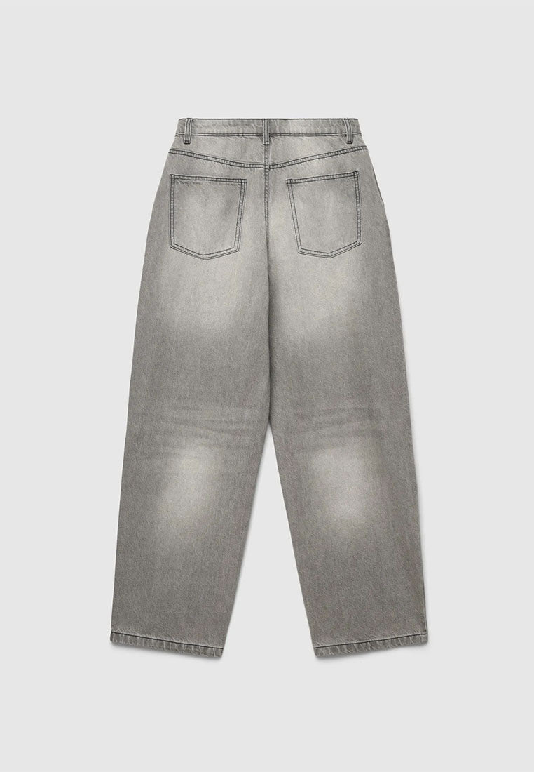 Women's Solid Color Baggy Jeans