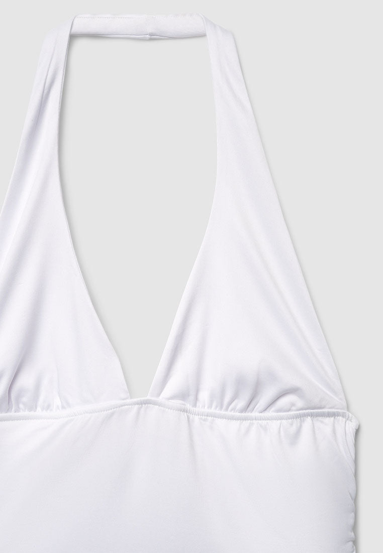Women's Halter deep V-Neck Crop Top