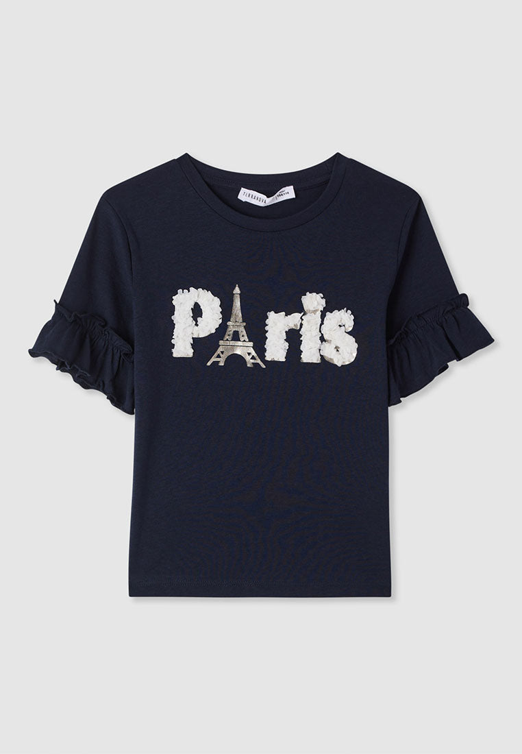 Kids Girls Short-sleeved T-shirt