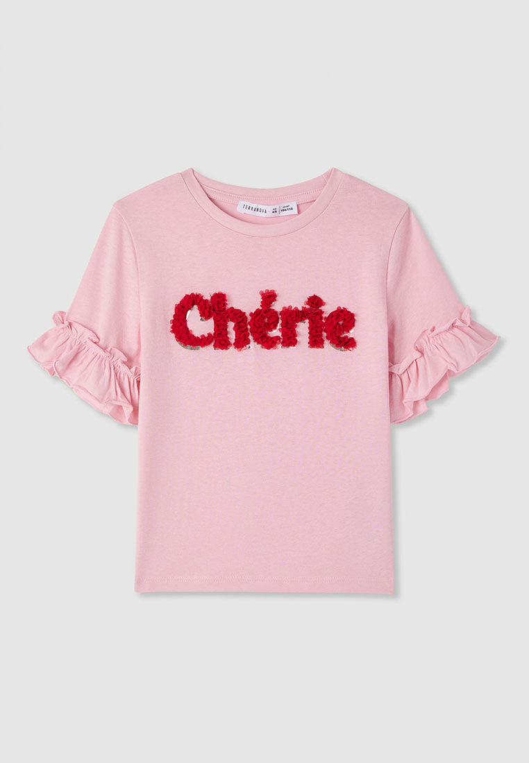 Kids Girls Short-sleeved T-shirt
